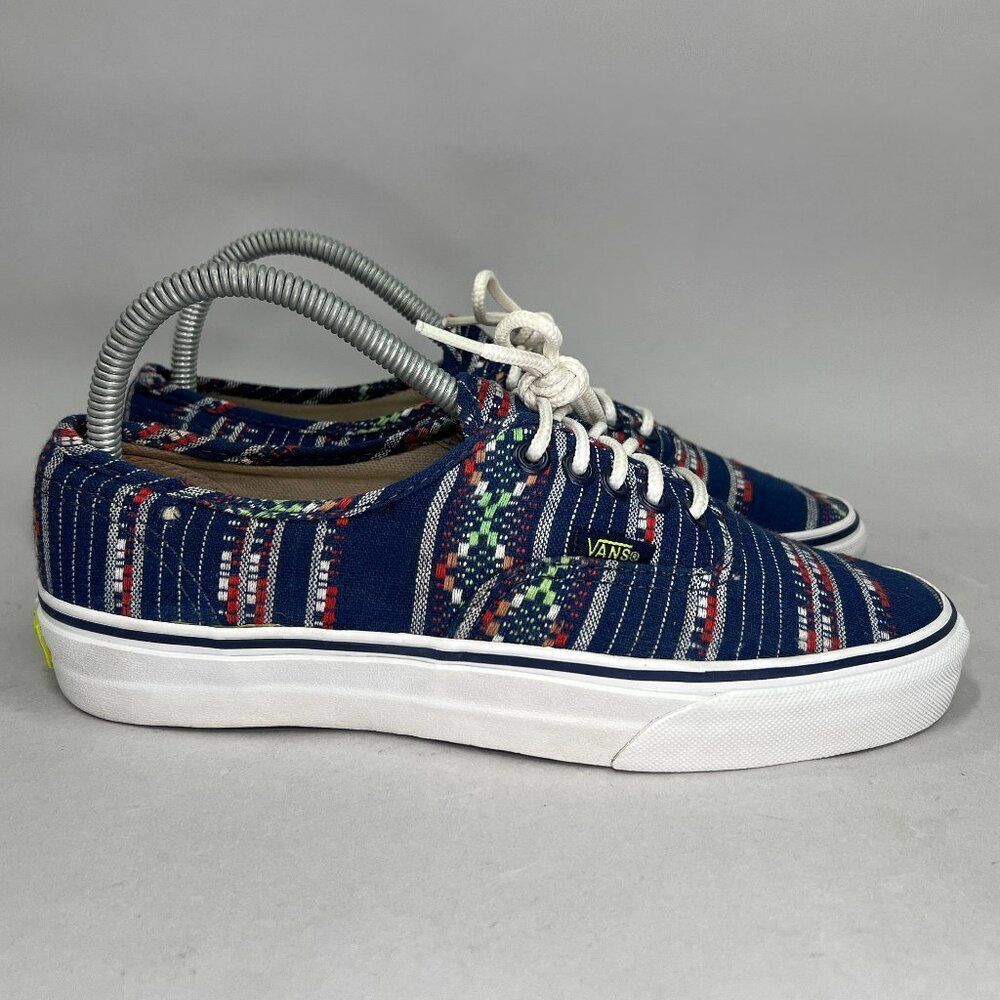 Vans Shoes Women's Size 8 Blue Canvas Low Retro Athletic Casual Skate Sneakers